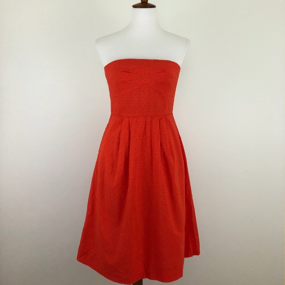 J. Crew Factory Dresses & Skirts - NWT J. Crew Orange Strapless Fit & Flare Dress